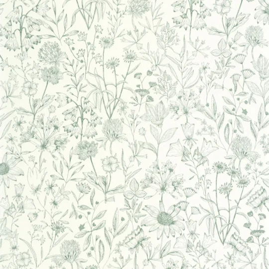 Caselio 103000723 Art of Botany Jardin De Giverny Vert – tapeta w roślinny ogród