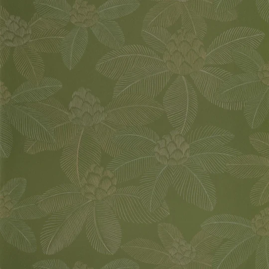 Caselio 106657172 Art of Botany Lotus Vert mousse – tapeta w kwiaty lotosu