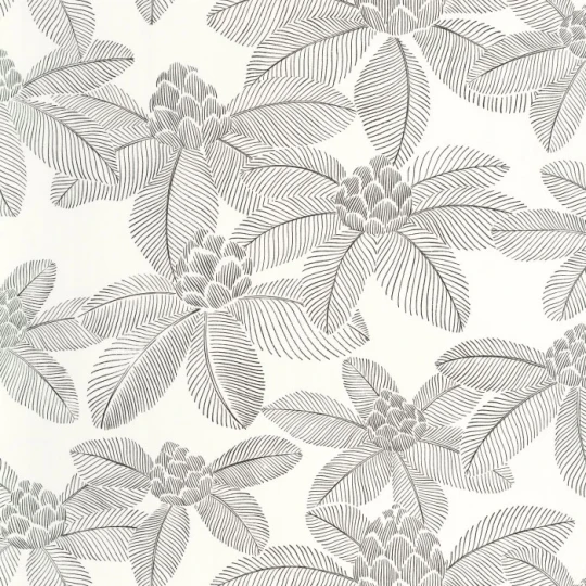 Caselio 106650956 Art of Botany Lotus Noir blanc – tapeta w kwiaty lotosu