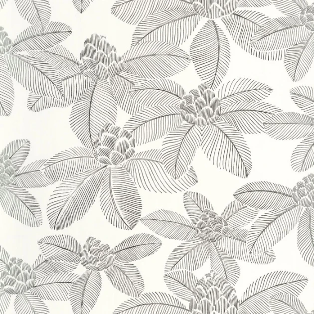 Caselio 106650956 Art of Botany Lotus Noir blanc – tapeta w kwiaty lotosu