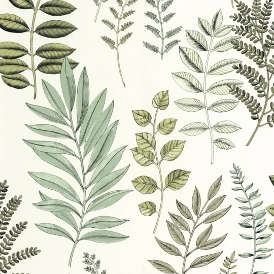 Caselio 106660782 Art of Botany Florium Vert d'eau – tapeta zielnik