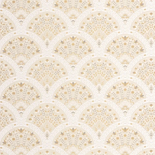 Casadeco 201191324 Heritage Wallace Beige Creme – tapeta wachlarze w stylu art déco