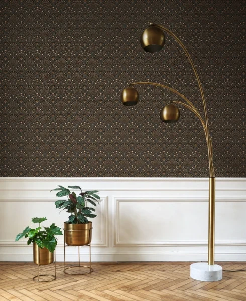 Casadeco 201197433 Heritage Wallace Canopee – tapeta wachlarze w stylu art déco