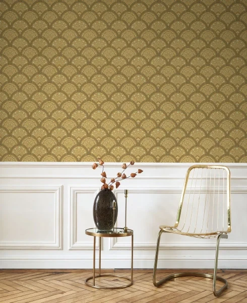 Casadeco 201197433 Heritage Wallace Canopee – tapeta wachlarze w stylu art déco