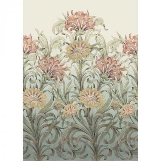 Casadeco 201257205 Heritage The Flower Ballet S Vert Feuille – mural w kwiaty