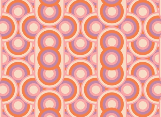 Hovia GE5108OR03R Kitsch - tapeta w retro wzór geometryczny