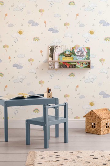Hovia CH5098MU07R Raindrop - tapeta dla dzieci w słońca i tęcze