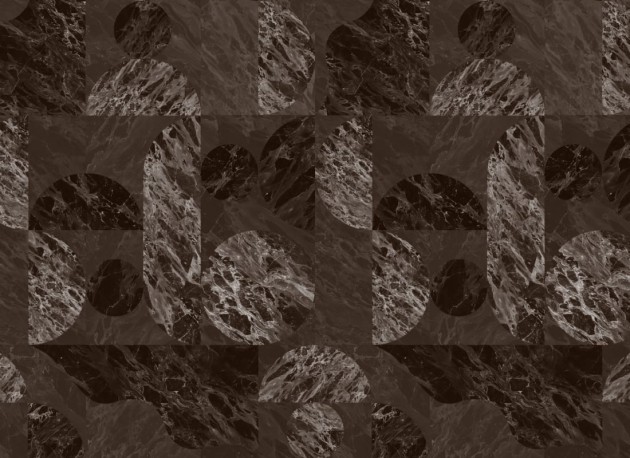 Hovia GE5454BR03R Calacatta Brown - tapeta w marmurowe kształty