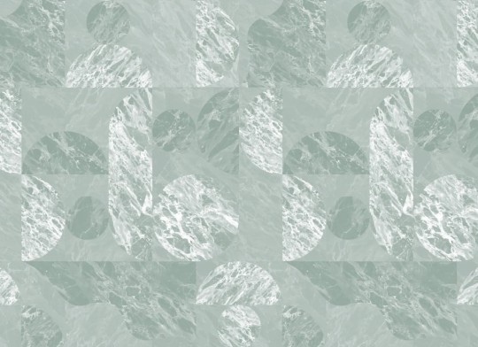 Hovia GE5455GR03R Calacatta Green - tapeta w marmurowe kształty