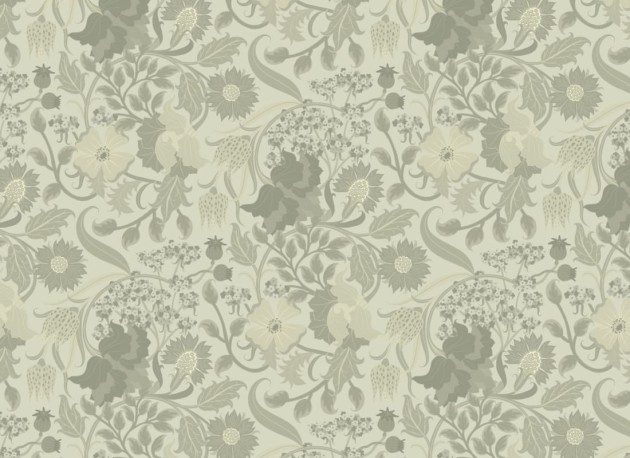 Hovia FL5458GR03R Tansy Green - tapeta w roślinny motyw w stylu vintage