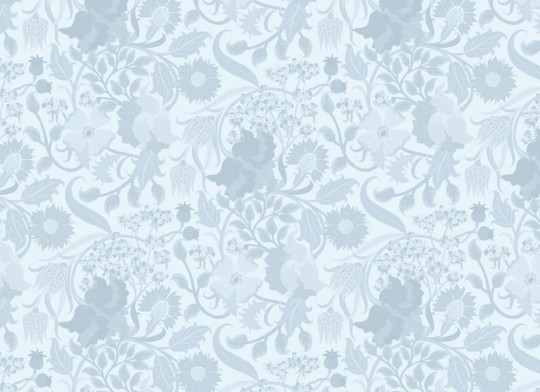 Hovia FL5459BU03R Tansy Blue - tapeta w roślinny motyw w stylu vintage