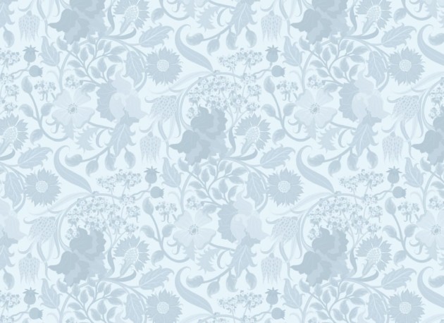 Hovia FL5459BU03R Tansy Blue - tapeta w roślinny motyw w stylu vintage