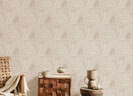 Hovia FL5460NE03R Tansy Neutral - tapeta w roślinny motyw w stylu vintage