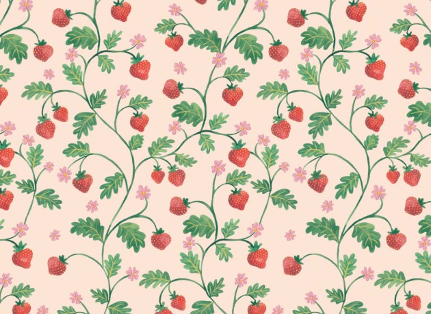 Hovia FR5441MU07R Little Strawberry Classic - tapeta w truskawki