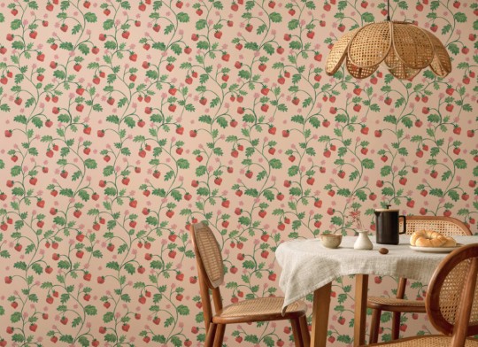 Hovia FR5441MU07R Little Strawberry Classic - tapeta w truskawki