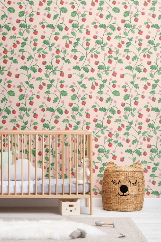 Hovia FR5441MU07R Little Strawberry Classic - tapeta w truskawki