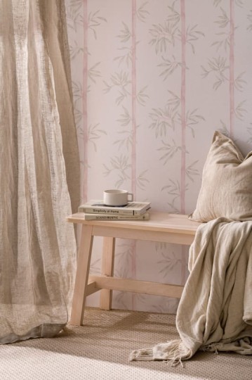 Hovia BT5008PI06R Cane Pastel - tapeta w las bambusowy