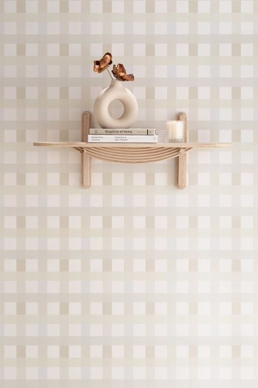 Hovia RP5099WH07R Linen - tapeta w kratkę