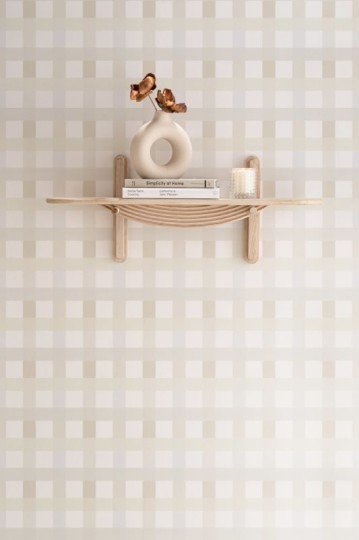 Hovia RP5099WH07R Linen - tapeta w kratkę