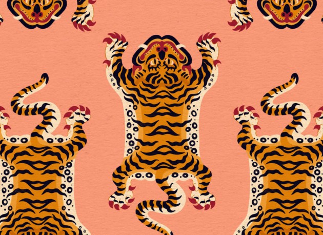 Hovia AN5014OR03R Tibetan - tapeta w tygrysa tybetańskiego