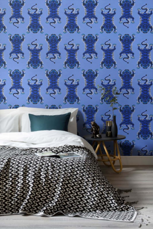 Hovia AN5015BU03R Tibetan Blue - tapeta w tygrysa tybetańskiego