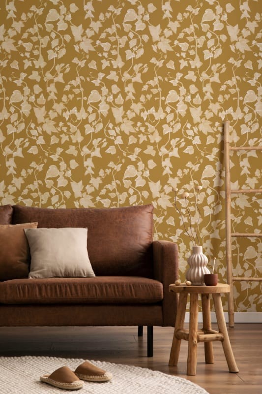 Hovia LE5252YE03R Vine Yellow - tapeta w bluszcz