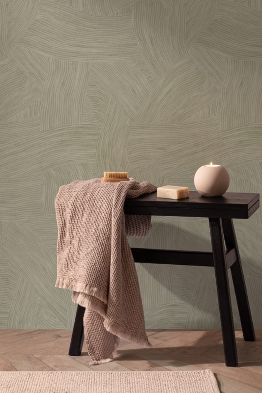 Hovia AB5311GR03R Trace Green - tapeta w organiczne kształty