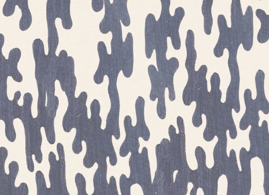 Hovia RP5124BU06R Mokuhanga Navy - tapeta imitująca japońskie drzeworyty