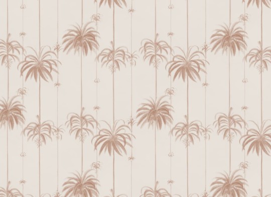 Hovia TR5615PI04R Queen Palm Rose - tapeta w palmy i paski