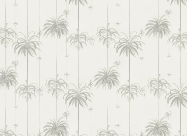 Hovia TR5616NE04R Queen Palm Greige - tapeta w palmy i paski