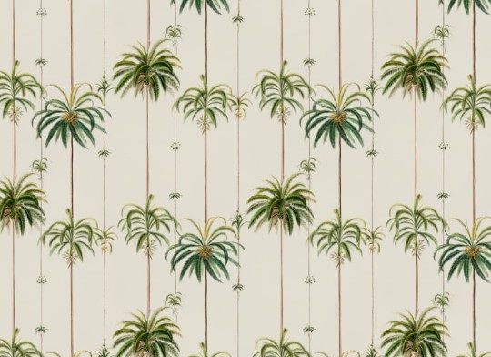 Hovia TR5618GR04R Queen Palm Classic - tapeta w palmy i paski