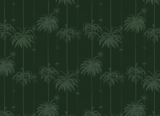 Hovia TR5620GR04R Queen Palm Green - tapeta w palmy i paski