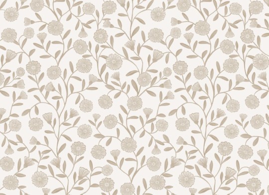Hovia FL5481BE07R Mabel Beige - tapeta w kwiaty