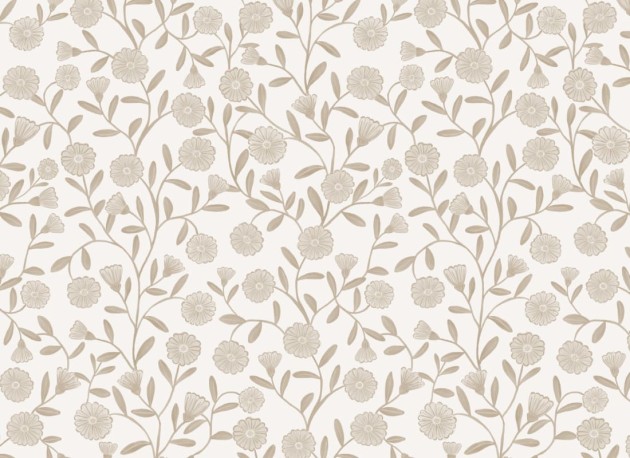 Hovia FL5481BE07R Mabel Beige - tapeta w kwiaty