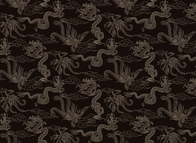 Hovia MX5567DA06R Dynasty Dark - tapeta w smoki