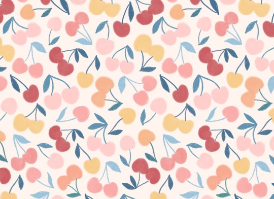 Hovia FR5488MU07R Berry - tapeta w pastelowe wiśnie