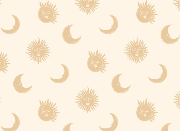 Hovia RP5500YE03R Eclipse Yellow - tapeta w słońca i księżyce