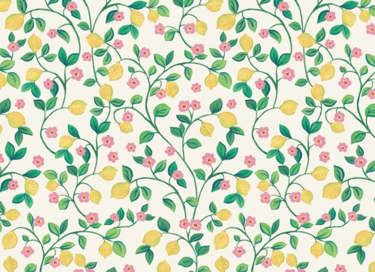 Hovia FR5483MU07R Little Lemon Multi - tapeta w cytryny i liście