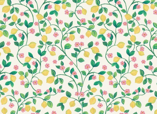 Hovia FR5483MU07R Little Lemon Multi - tapeta w cytryny i liście