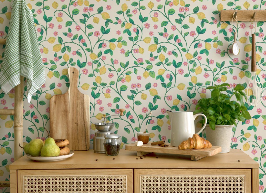 Hovia FR5483MU07R Little Lemon Multi - tapeta w cytryny i liście