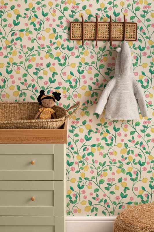 Hovia FR5483MU07R Little Lemon Multi - tapeta w cytryny i liście