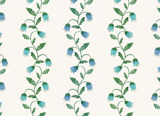 Hovia FL5485BU07R Hyacinth Blue - tapeta w hiacynty