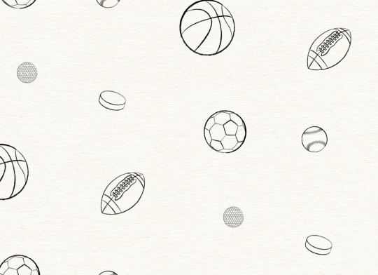 Hovia CH5405BE08R Sports Day Outline - tapeta dla dzieci w piłki