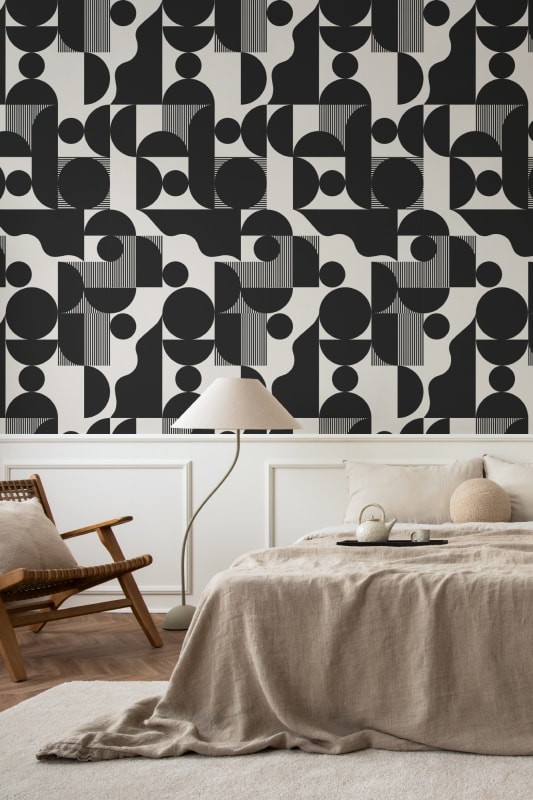 Hovia GE5448BL03R Jazz Black - tapeta w geometryczny wzór