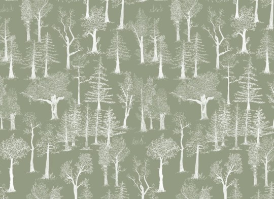 Hovia FO5341GR09R Wildwood Green - tapeta w drzewa