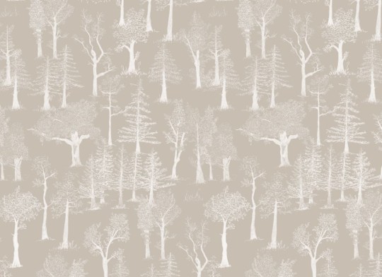 Hovia FO5342NE09R Wildwood Neutral - tapeta w drzewa