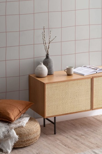 Hovia GE0130PI05R Tic Tac - tapeta w kratkę