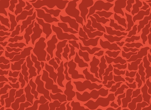 Hovia RP5101RE06R Azolla Red - tapeta w liście paproci