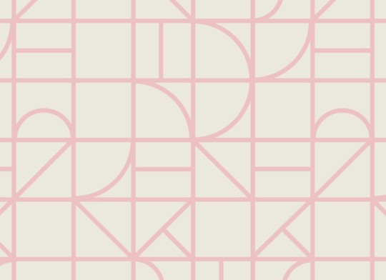 Hovia GE5090PI05R Noyes Pink - tapeta w geometryczny wzór
