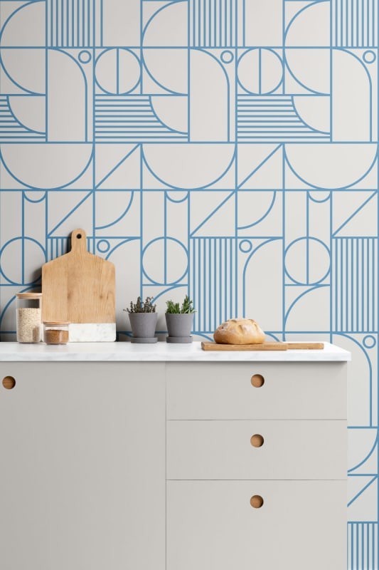 Hovia GE5096BU05R Loga - tapeta w geometryczny wzór